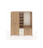 Kronos Dolap 13 Raflı 3 Çekmeceli 4 Kapaklı 220x59x243 Çam-Çam/Aytaşı
