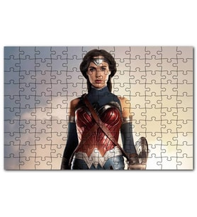 Cakapuzzle Wonder Woman Portre Bulutlar Arkaplan Puzzle Yapboz MDF (Ahşap) (120 Parça)