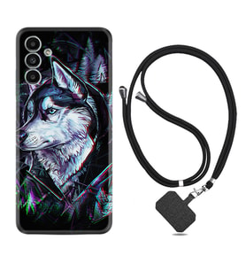 Samsung A23 A31 A32 A50 A51 A52 A53 A70 Kılıf Boyun Askılı Silikon Dog Eyes 1761