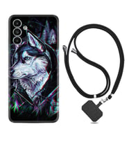 Samsung A23 A31 A32 A50 A51 A52 A53 A70 Kılıf Boyun Askılı Silikon Dog Eyes 1761