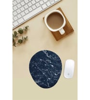Mavi Mermer Desenli Bilek Destekli Mouse Pad