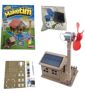 Güneş Enerjili Deney Seti -panelli Ev gnsRKFaz2729