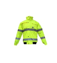 JUNIOR JN1021/P Waterproof Fosforlu Kolu Çıkmalı Polarlı Pilot Mont Sarı M beden