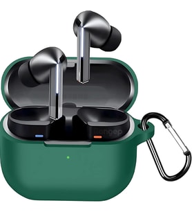 Samsung Galaxy Buds 3-Pro-3 FE için Kulaklık Kılıfı Darbelere ve Çizilmeye Karşı Kasa Koruyucu Buds 3 Pro Kılıfı Tam Koruma Sağlayan Extra Kalın Yapılı Taşıma Askılı Buds 3 Pro Koruma (Yeşil)