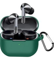 Samsung Galaxy Buds 3-Pro-3 FE için Kulaklık Kılıfı Darbelere ve Çizilmeye Karşı Kasa Koruyucu Buds 3 Pro Kılıfı Tam Koruma Sağlayan Extra Kalın Yapılı Taşıma Askılı Buds 3 Pro Koruma (Yeşil)
