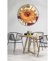 Bilge Retro Tasarımlı Duvar Saati 35 X 35 Cm (Baskılı)