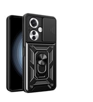 Lexroo Oppo Reno 11FS Kılıf Magnetik Standlı Kamera Korumalı Sürgülü Vega Kılıf - Siyah