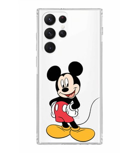 Samsung Galaxy S22 Ultra  Kamera Korumalı Kapak Mickey Mouse Tasarımlı  Şeffaf Kılıf