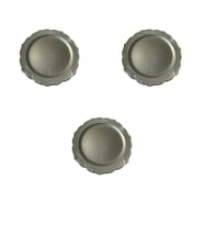 Davet Doğum Günü Parti Sert Plastik Yuvarlak Mika Tabak - 18 Cm. - Gri - 6'lı 3 Paket