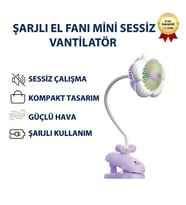 KTFN-14 Şarjlı El Fanı Sessiz Mini Soğutucu Vantilatör