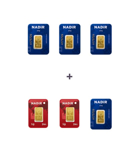 Nadir Gold 24 Ayar 12 Gram Külçe Altın (4 Adet 2,5 Gram Külçe Altın + 2 Adet 1 Gram Külçe Altın )