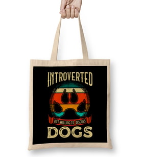 Funny Introverted But Willing To Discuss Dogs Bez Çanta Uzun Saplı