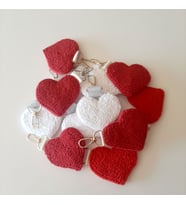 Mi-Knitting, Kalp Anahtarlık, El yapımı  Çanta Süsü, Çanta Aksesuarı,Sevgililer günü Hediyesi (Kırmızı)