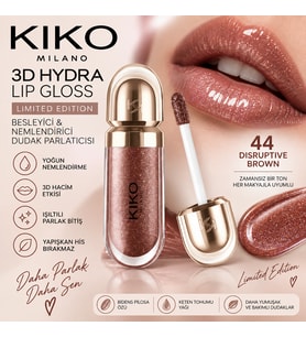 KIKO Milano 3D Hydra Lip Gloss Limited Edition 44 Disruptive Brown – Besleyici & Nemlendirici