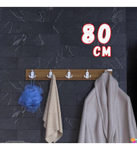 Modilayn ARI Serisi (76,4x9,6 cm) 15 Kancalı - 5'li Set Banyo Askısı Ekstra Düzen ve Yer Tasarrufu