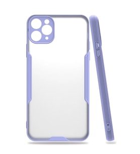 Apple İphone 11 Pro Max Kılıf Platin Silikon - Lila