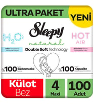 Sleepy 4 Beden Külot Bez Natural Double Soft Ultra Paket 100 Adet