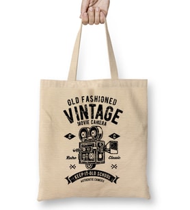 Old Fashioned Vintage Movie Camera Bez Çanta Uzun Saplı