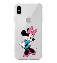 Apple iPhone XS Max Uyumlu Köşe Korumalı Antişok Kapak Minnie Mouse Tasarımlı Şeffaf  Kılıf