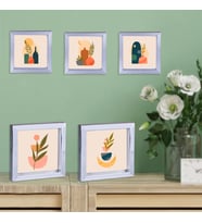 Yapışkanlı Sök Tak Silver Pola Çerçeveler 12x12cm - 15 li Paket +resim baskıları dahil
