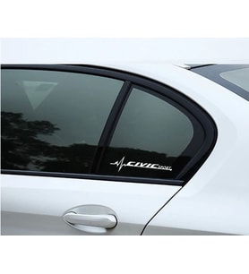 CIVIC Yan Cam Sticker Oto Kapı Çıkartma Tuning Aksesuar 20 cm x 7 cm
