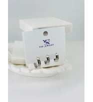 Zirkon Taşlı Üçlü Kombin Küpem - Kp00390