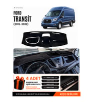 FORD TRANSİT (2015-2022) Uyumlu Torpido Örtüsü Torpido Kılıfı - Siyah