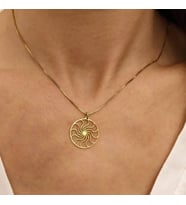Gökdeniz 925 Spiral Güneş Model 925 Ayar Gümüş Hediyelik Tasarım Kolye