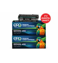 HP Q5949X HP Laserjet 3390 Muadil Toner - 2'li Avantaj Paket