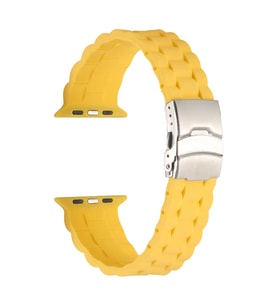 Apple Watch 7 45mm Uyumlu KRD-72 Silikon Kordon (Sarı)