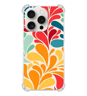 PrintiFy Apple iPhone 15 Pro Uyumlu Retro Color 5 Baskılı Şeffaf Köşe Korumalı Antişok Kılıf