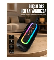 Mey İthalat® Uzun Pil Ömürlü Bluetooth 5.1 Hoparlör Yeni Nesil