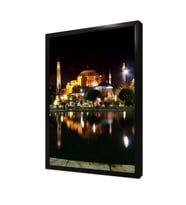 Gece Ayasofya Camii Çerçeveli Mdf Tablo