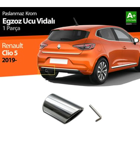 Renault Clio Uyumlu 5 Krom Egzoz Ucu Vidalı 2019 Ve Üzeri