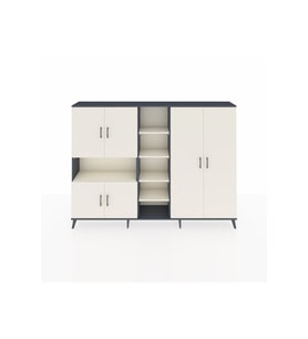 Arges Dolap 13 Raflı 6 Kapaklı 220x30x163 Antrasit-Aytaşı