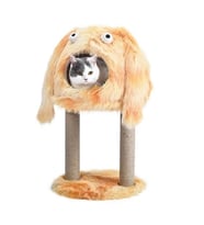 Pet Luxe Monster Figürlü 4’ü 1 Arada Kedi Tırmalama Ağacı ve Yatak