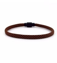 KAHVERENGİ SİYAH PARACORD İPLİ MIKNATISLI ERKEK BİLEKLİK M012F