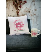 Anneler Günü Hediyesi Kupa Bardak ve Yastık Set 006 (Beyaz)