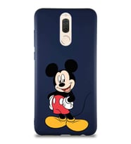 Huawei Mate 10 Lite Soft Premier Kapak Mickey Mouse-E Tasarımlı Silikon Kılıf - Lacivert (Şeffaf)
