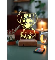 Stitch 16 Renk Kumandalı 3D Gece Lambası