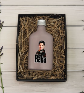 BK Gift Hediye Kutulu Kişiye Özel The Baba Karikatürlü Mat Gri Tasarım Cam Şişede 200 ml Kolonya-5, Babaya Hediye, Babalar Günü Hediyeleri, Hediyelik Baskılı Kolonya