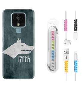 Tecno Camon 16 18P Pova 3 Pova Neo Kılıf Kablo Koruma Spiral Silikon Göktürk 2 1411