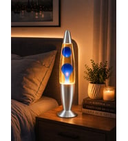 Lav Lambası Büyük Boy 41 cm – Mavi Atmosfer Işığı, Dekoratif Gece Lambası, Konsept Lamba Aydınlatma
