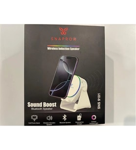 Snapron SNS-9101 Beyaz (İNDUCTİON Özellikli) RGB Bluetooth Speaker (Phone Stand-Ambient Light)