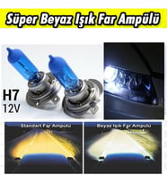 H7 Beyaz Işık Far Ampulü 12V 100W