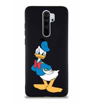 Xiaomi Redmi Note 8 Pro Soft Premier Kapak Donald Duck-D Tasarımlı Silikon Kılıf - Siyah (Şeffaf)