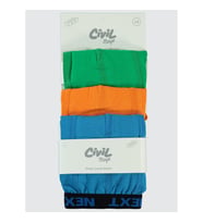 Civil Boys Erkek Çocuk 3'lü Boxer Set 2-10 Yaş Mavi