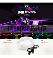 Rgb Araç İçi Atmosfer Ambiyans İp Neon Torpido Led 2 Metre USB Girişli