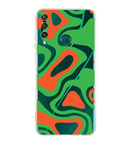 PrintiFy Huawei Y6P Uyumlu Kamera Korumalı Renkli Desen Tasarımlı Şeffaf Silikon Kılıf