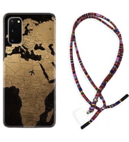 Samsung A02S A03S A10 A12 A13 A21S A22 Kılıf Boyun Asklı Rasta Silikon Map Planet 1656